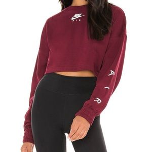 Nike crop fleece sweater